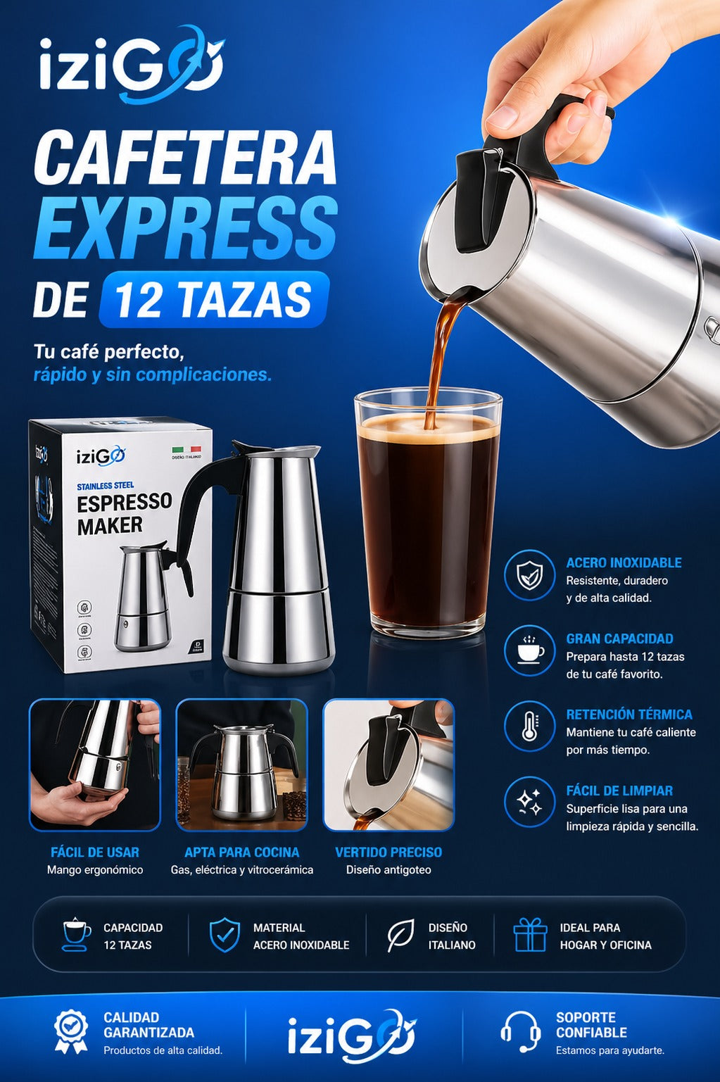 Cafetera Express de 12 Tazas