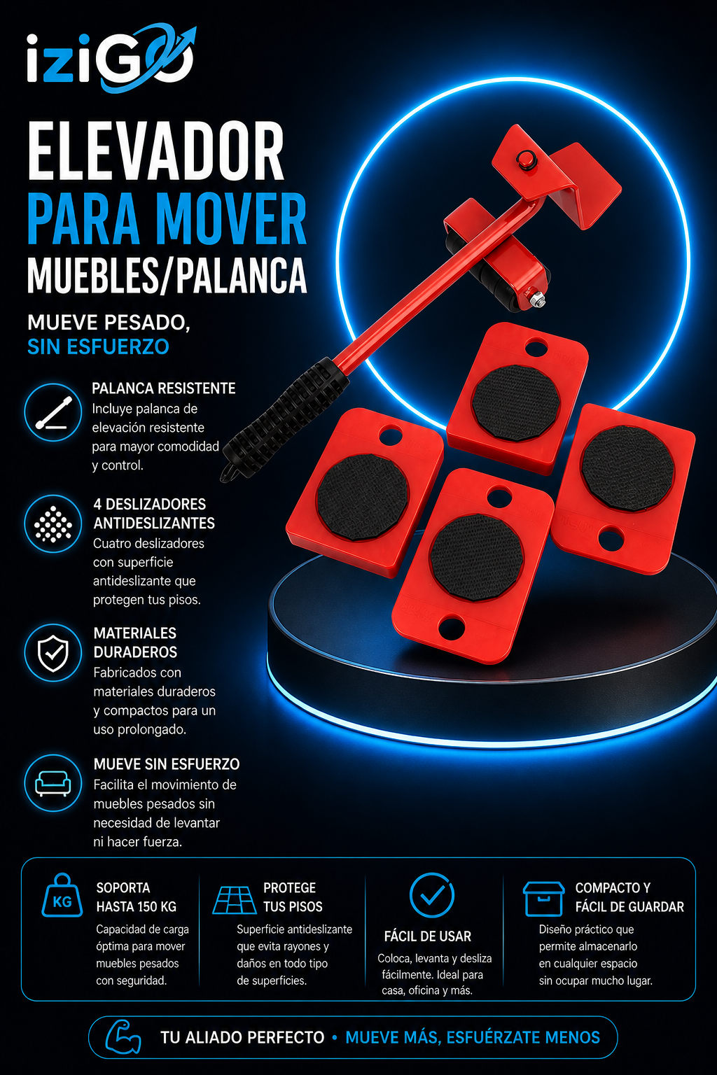 Elevador Para Mover Muebles/Palanca