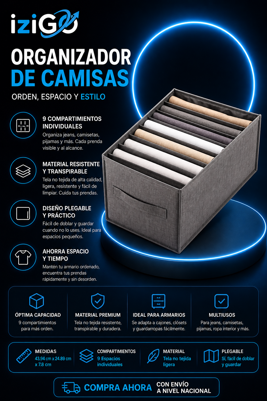 Organizador de camisas