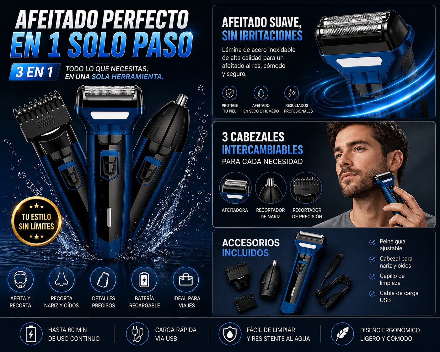 Herramienta Electrica Afeitado GM595