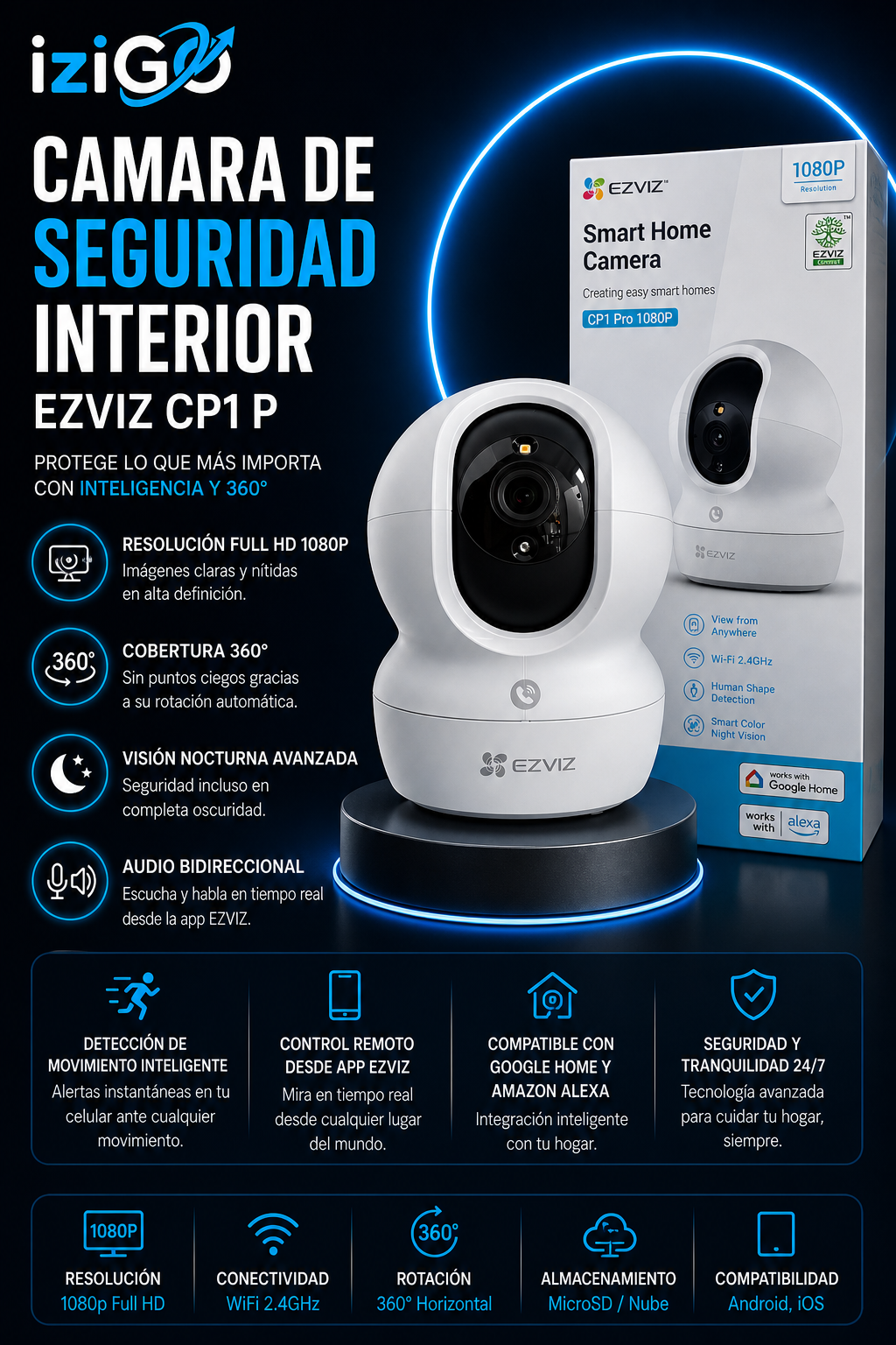 Cámara de Seguridad Interior EZVIZ CP1 P