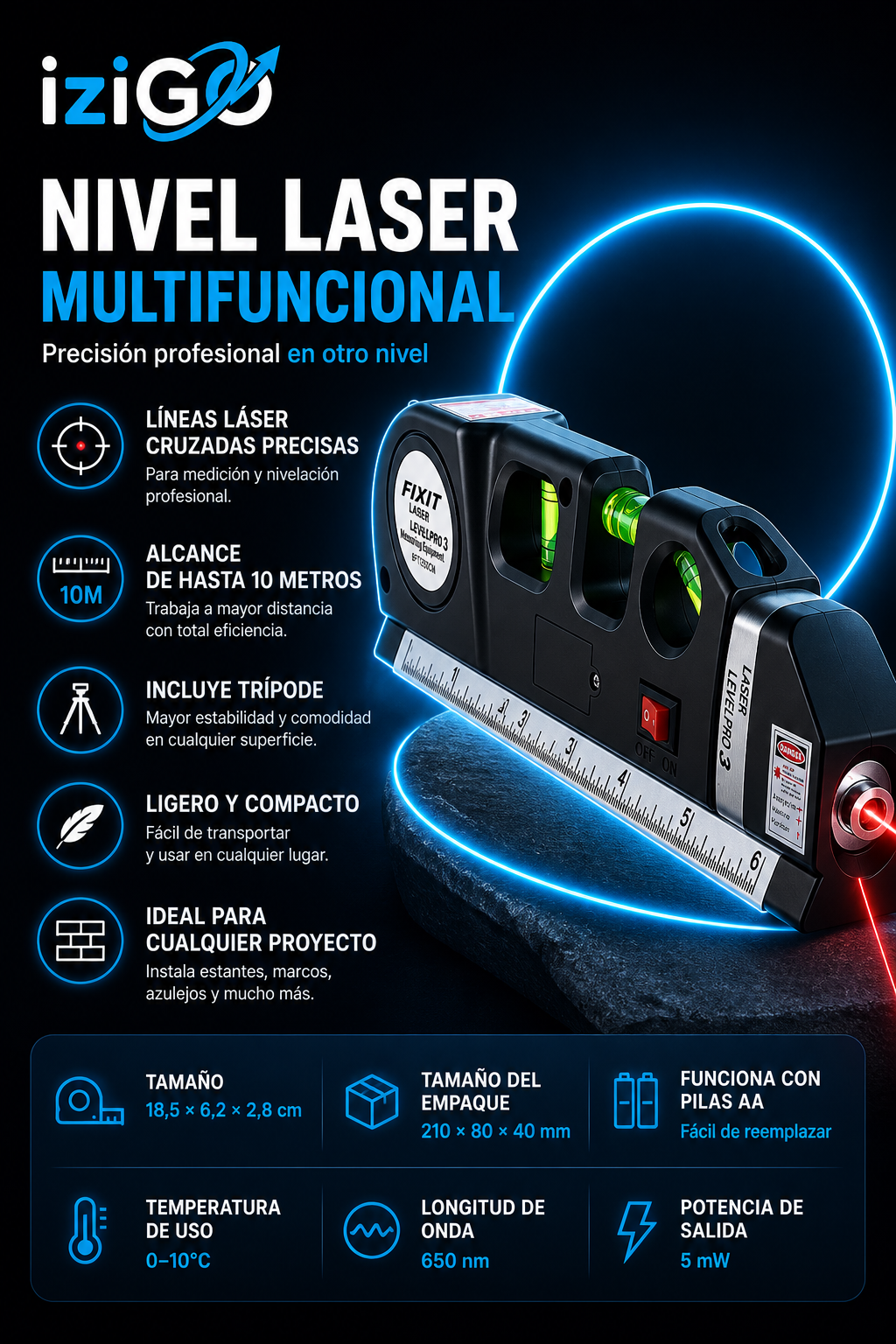 NIVEL LASER MULTIFUNCIONAL LINEAL