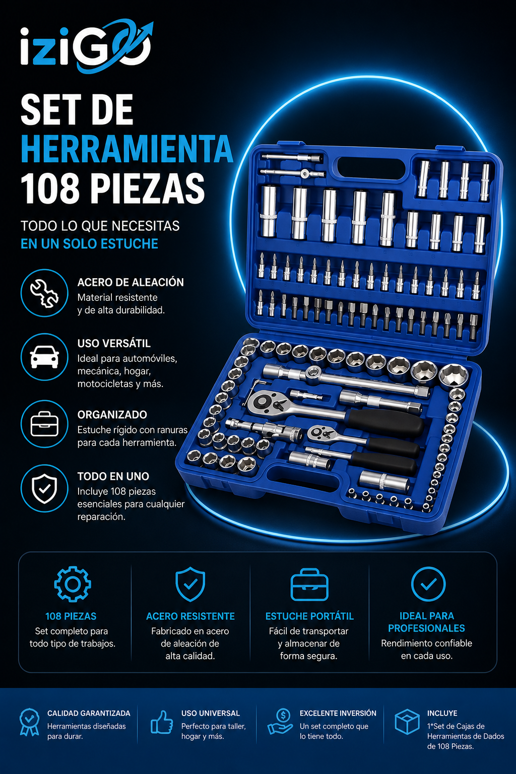 Set de herramienta 108 piezas