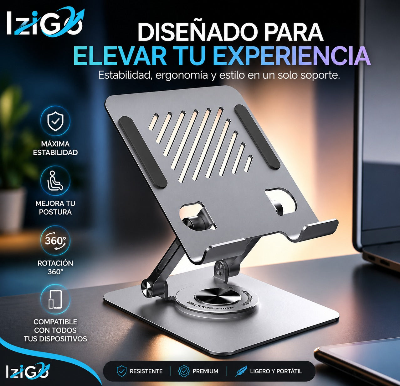 Soporte Universal Portatil Tablet Ipad