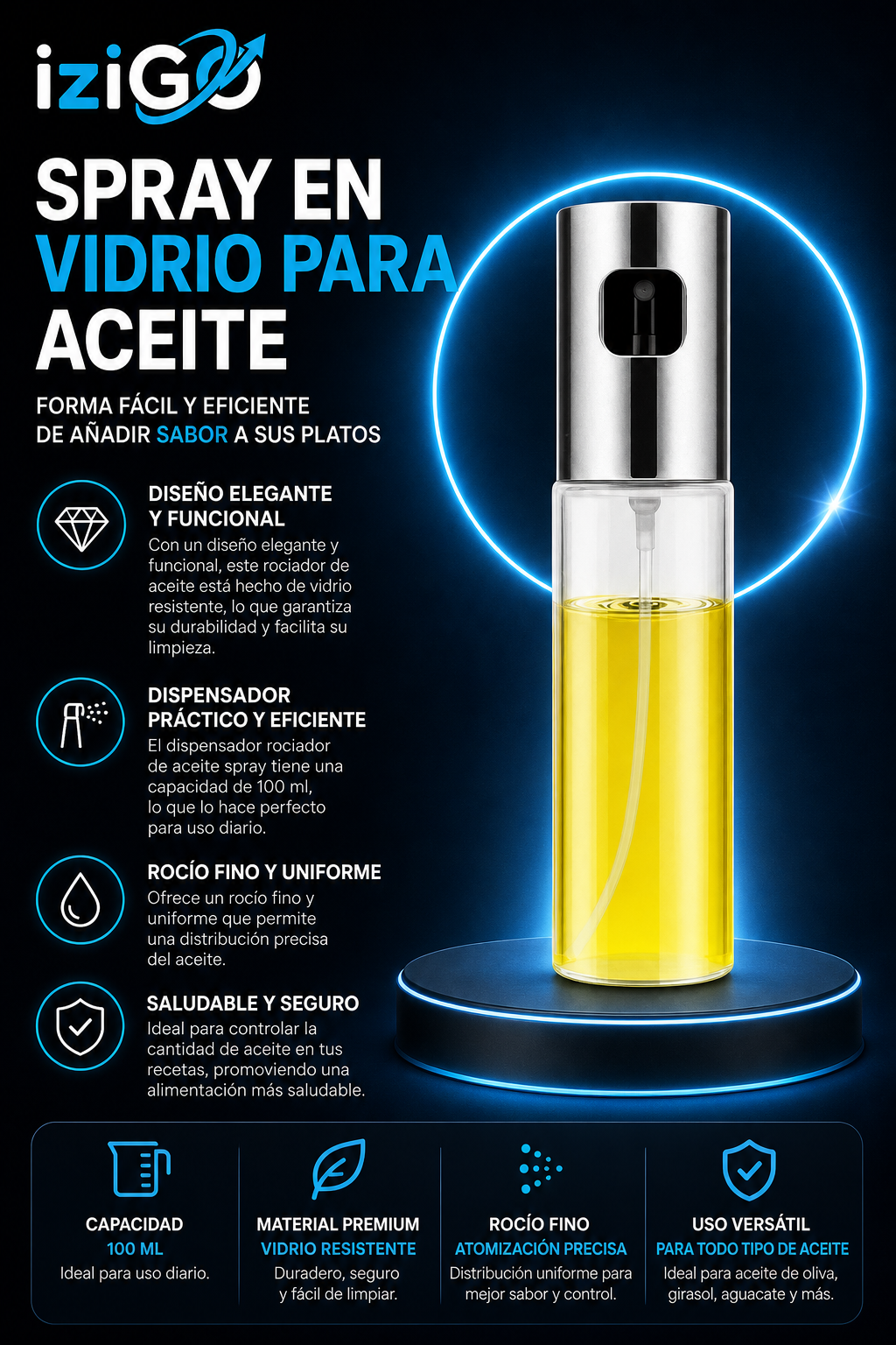 SPRAY EN VIDRIO PARA ACEITE